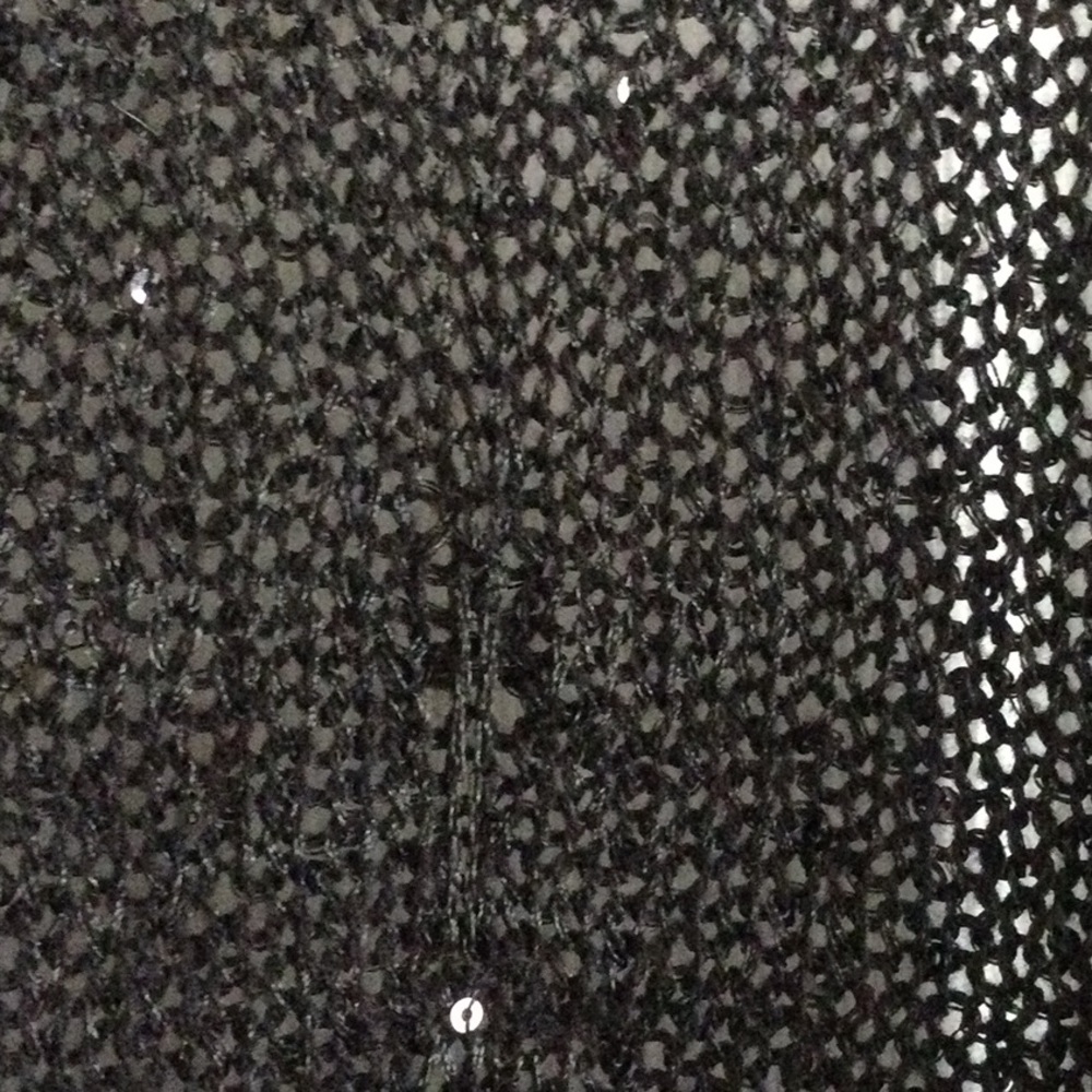 Faded Glory Black White and Gray Open Sweater - Picture 7 of 8